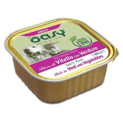 oasy cane adulto patÃ¨ vitello con verdure vaschetta 150 gr