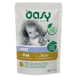 oasy cat adult busta bocconcini in salsa maiale
