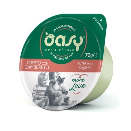 oasy cat more love cup tonno con gamberetti