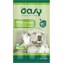 oasy dog stick con coniglio 3 x 12 g