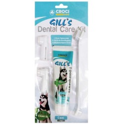 set per la pulizia dei denti del cane gill's kit dental care