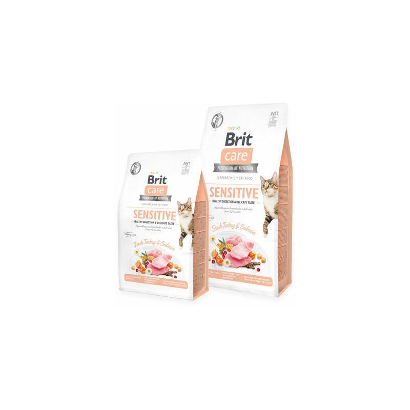 brit care cat gf sensitive healthy digestion & delicate taste hypoallergenic tacchino e salmone