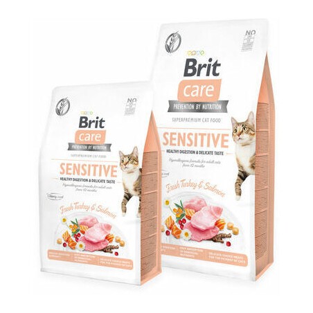 brit care cat gf sensitive healthy digestion & delicate taste hypoallergenic tacchino e salmone