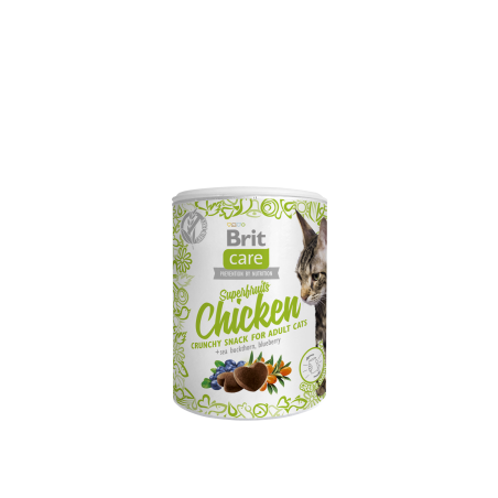 brit care gatto snack superfrutti con pollo