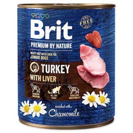 brit care premium by nature  patÃ© tacchino con fegato junior dog