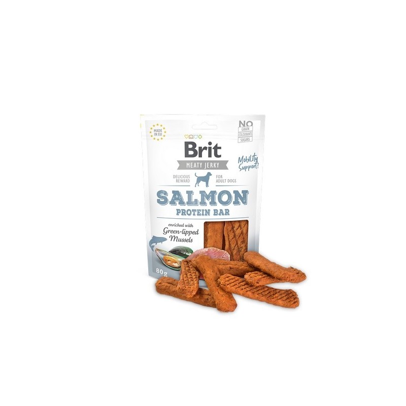 brite care snack per cane adulto protein bar salmone