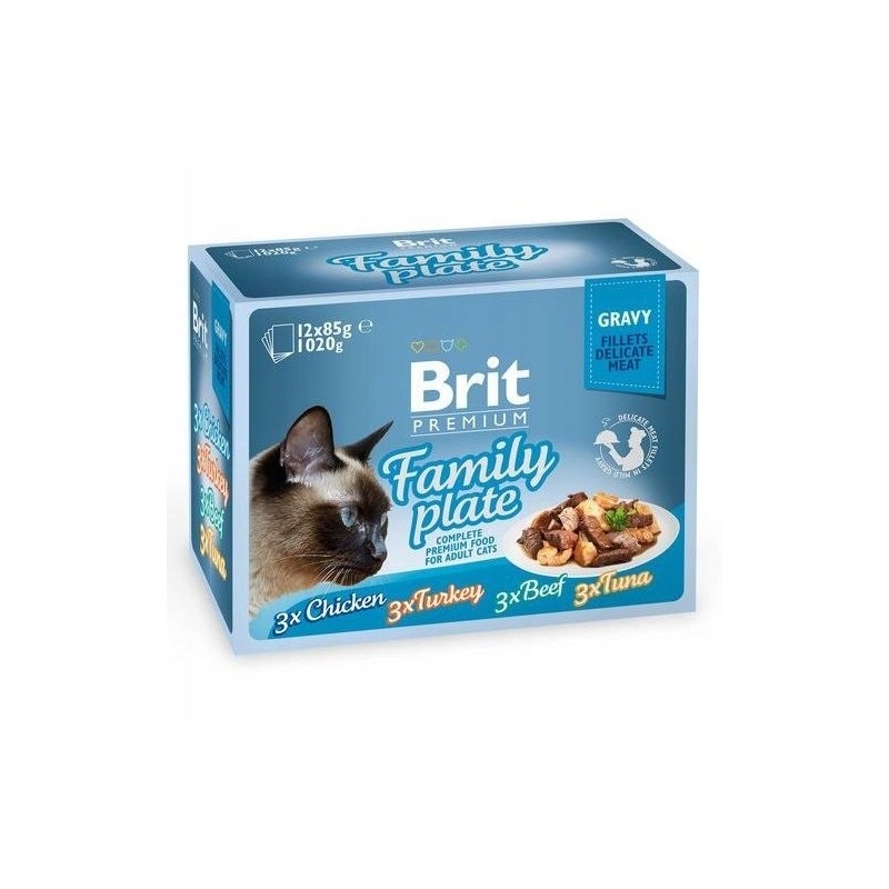 brit pouch gravy fillet family plate (12x85g)