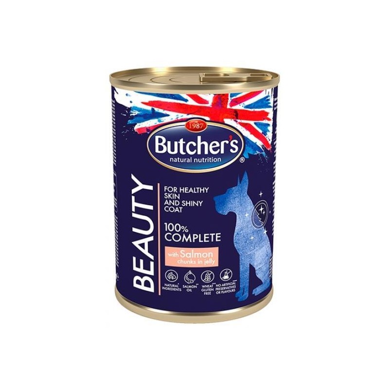 butcher's pet care beauty bocconcini in gelatina con salmone 400 g