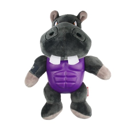 hero hippo in tpr plush squeaker gioco per cani gigwi