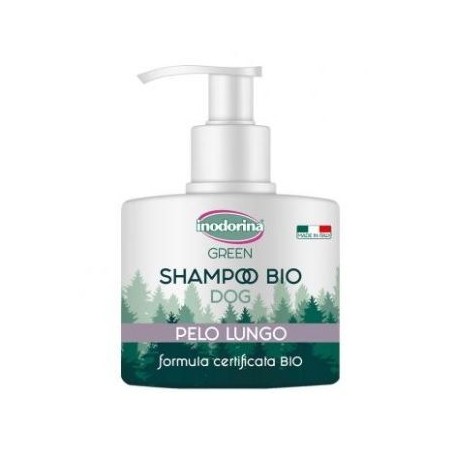 inodorina green shampoo bio per cane a pelo lungo