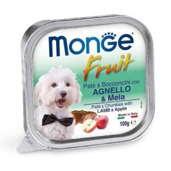 monge fruit dog patÃ¨ agnello e mela 100gr