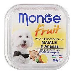 monge fruit dog patÃ¨ maiale e ananas 100gr