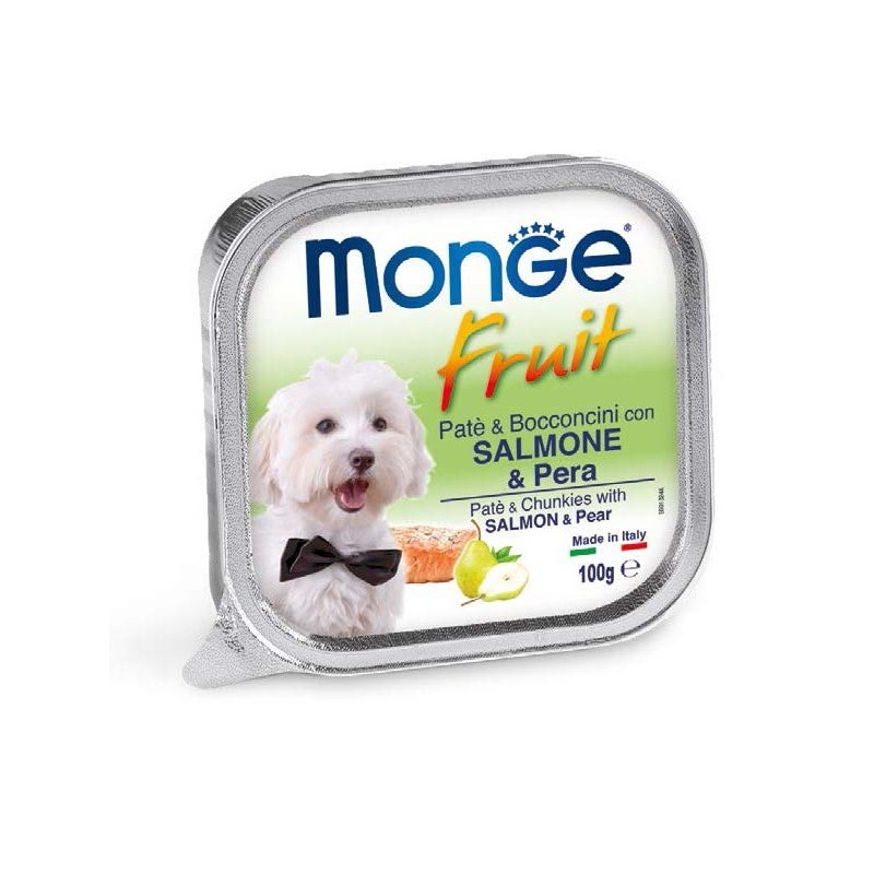 monge fruit dog patÃ¨ salmone e pera 100gr