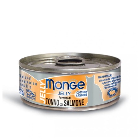 monge jelly pezzetti di tonno con salmone cottura a vapore