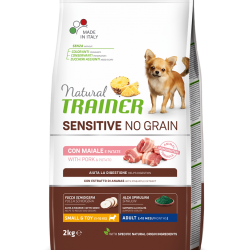 natural trainer sensitive no grain small & toy adult con maiale patate